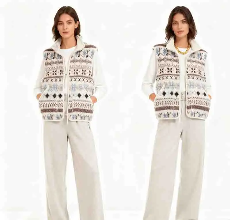 

Vests Waistcoats Thick Womens Red Winter Fleece Padding Wide Relaxed Minimalist Style Warmth Anti-Freezing Comfortable Softy Y2K