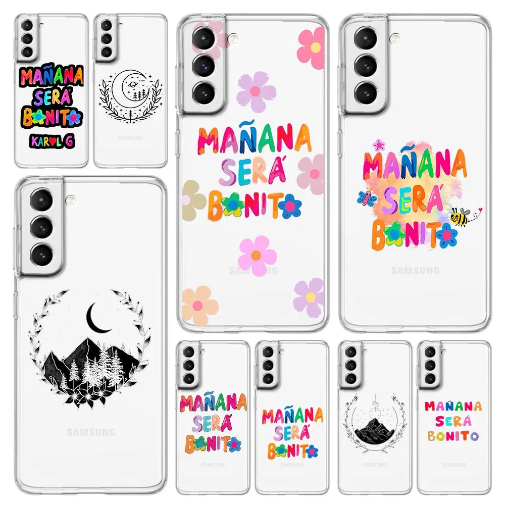 Letter Print Kangaroo Clear Phone Case For Samsung Galaxy S24 Plus S23 FE S22 S21 S20 Ultra 5G S10 S10E S9 S8 Soft Cover