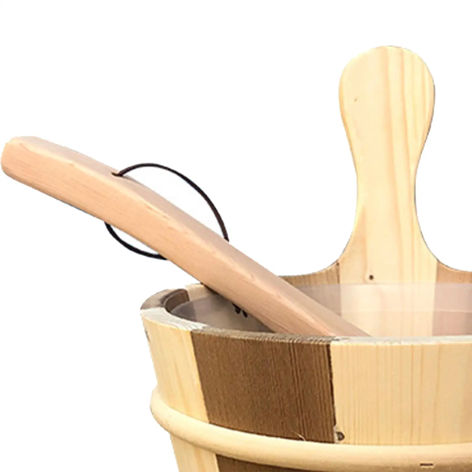 4L Sauna Barrel and Ladle Large Capacity Traditional Bath Accessories Sauna