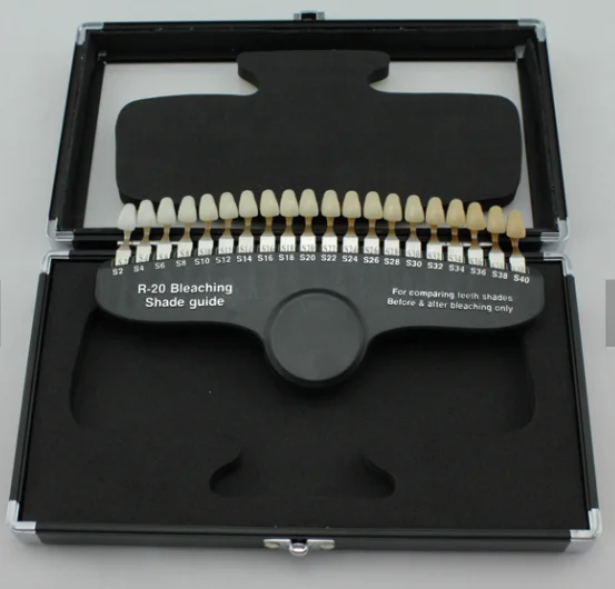 Professional 20 Colors Dental Shades Chart Teeth Whitening Shade Guide for Beauty Salon And Dental Clinic