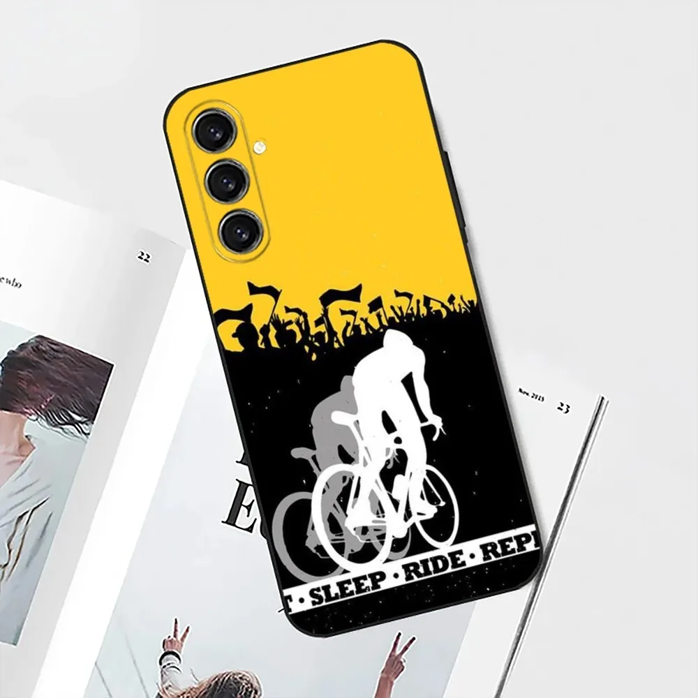 Tour De France Bicycle Exercise   Phone Case For Samsung S24,21,22,23,30,Ultra,S20,Plus,Fe,Lite,Note,10,9,5G Black Soft Cover