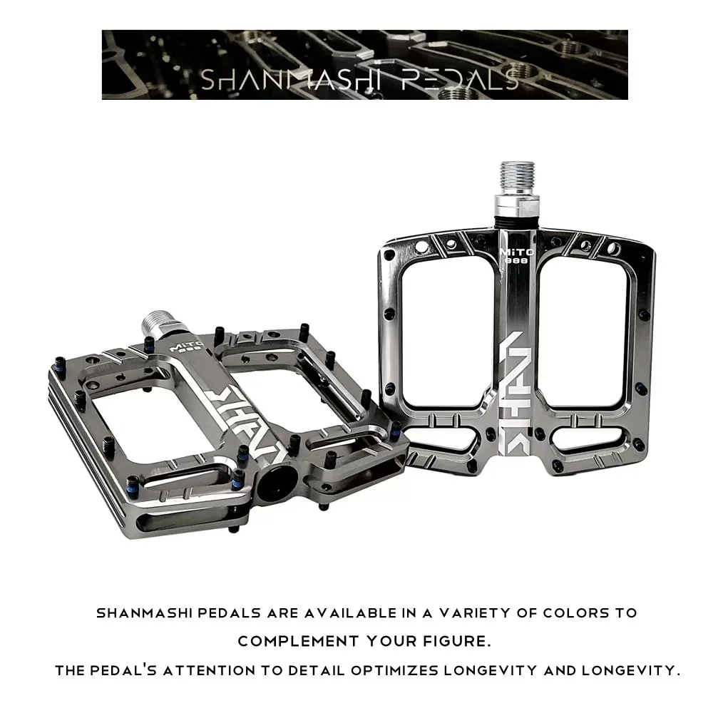 AliExpress shanmashi SHANMASHI MITO3 bearing road bike pedals, mountain bike pedals, wide feet, anti-slip pedals