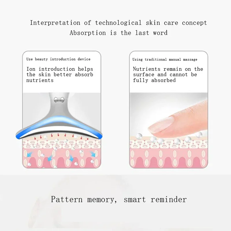 Face Lifting Massager Facial Microcurrent EMS Neck 3 Colors Light LED Photon Therapy Skin Tighten Device Anti Wrinkle Remover