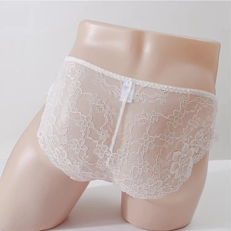 Gay Men's Sexy Pouch Underwear Sweet Breathable Sissy Briefs Erotic Male Lingerie Tanga Panties
