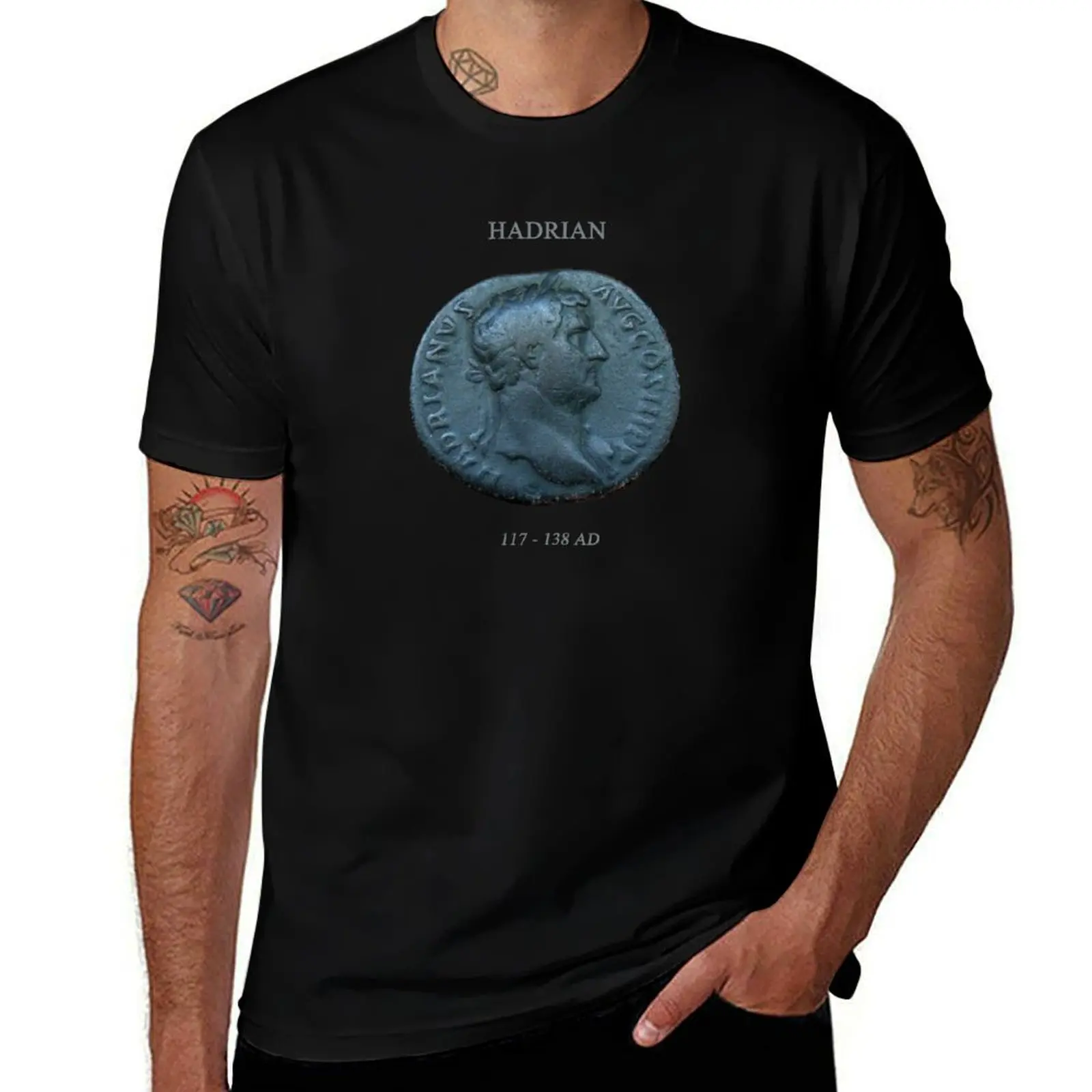 Starożytna rzymska moneta - EMPEROR HADRIAN T-Shirt oversize t shirt tees tshirt męski