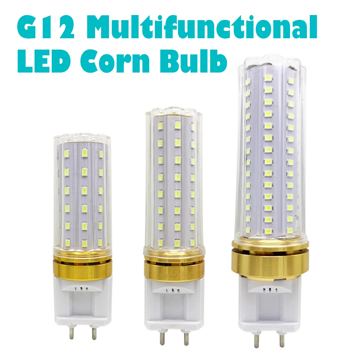 

G12 Led Кукурузная лампочка 10W 20W 3000K 4500K 6000K 220V 240V 85 - 265V Прозрачный корпус Pc угол пучка 360 градусов Smd2835 Домашний