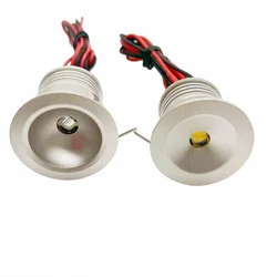 1W LED Spotlight Dimmable Spot Lamp DC12V 24V 15mm 25mm Cutout Recessed Downlight IP65 Bedroom Ceiling Cabinet Stair