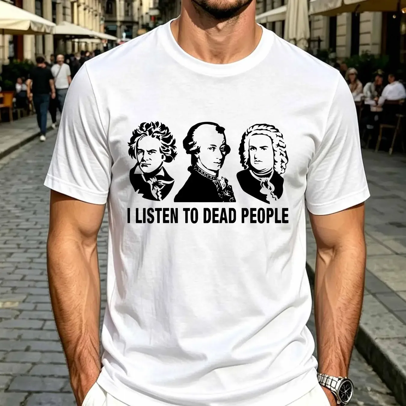 washed T Shirt I Listen to Dead People unisex funny classical music nerd composers tee vintage Washed streetwear Soft Slightly