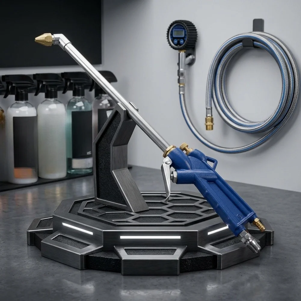 Pneumatic Dual-Purpose Cleaning Equipment for Removing Dust Particles and Performing Controlled High-Pressure Rinsing