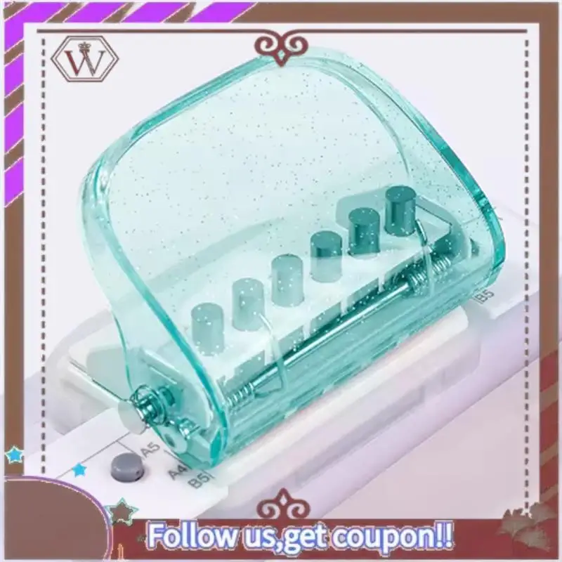 Дырокол ABBG-6 идеально подходит для переплета тетрадей и документов, быстрое позиционирование отверстий, принадлежности для ручного переплета