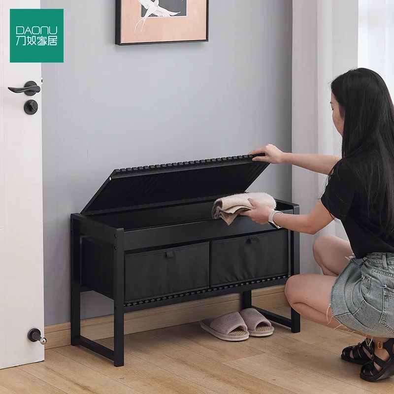 Knife slave shoe changing stool can be stored at the door, household shoe changing stool cabinet, bench shoe wearing stool stora