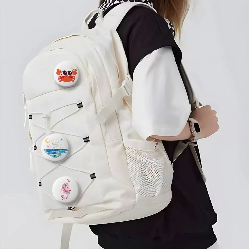 INS Cartoon Cute Kid Baby Art Badges Round Exquisite Badge Brooches Creative Pins For Clothes Hat Backpack Gift Accessories