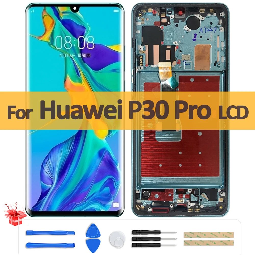 

6,47 "оригинальный OLED-дисплей для Huawei P30 Pro, ЖК-дисплей, преобразователь сенсорного экрана в сборе для Huawei P30Pro VOG-L29 L09 L04, замена