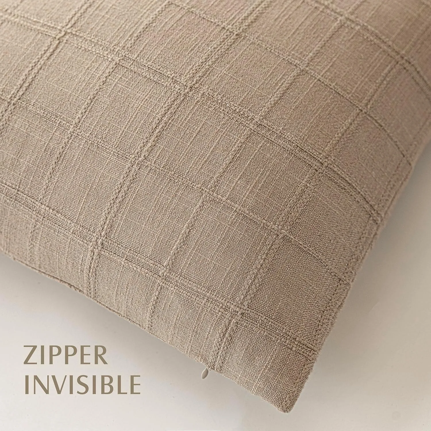 أريكة غرفة المعيشة 50X50 سنتيمتر الكتان الطبيعي تحقق رمي وسادة تغطي مزرعة خمر وسادة تغطي غرفة نوم الوسائد يغطي