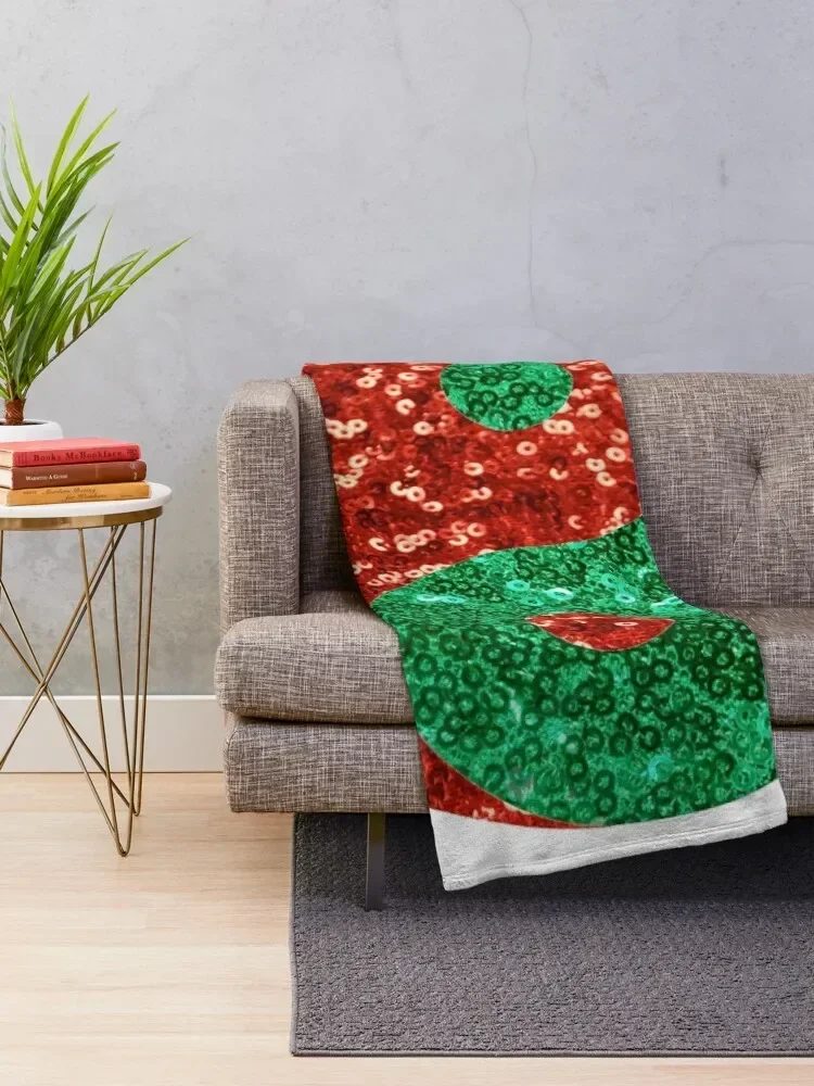 ugly christmas yin yang Throw Blanket