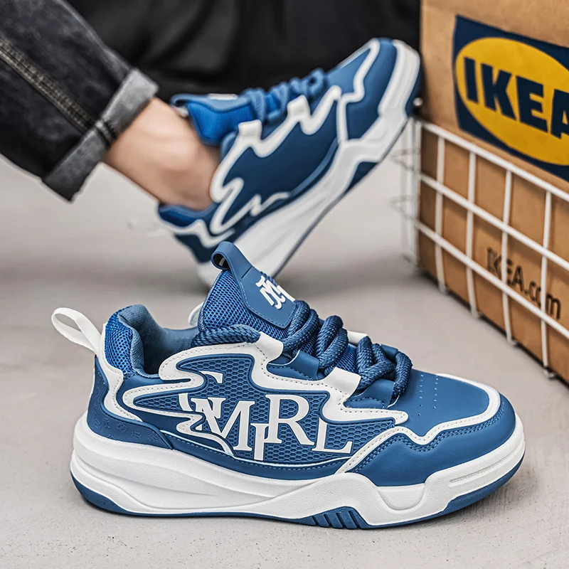 

Street Blue Platform Sneakers Men Fashion Design Men's Skateboard Shoes Casual Comfortable Original Man Sneakers tenis masculino