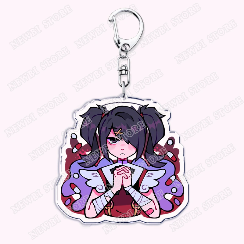 Video Game Ame Chan Keychains for Women Accessories Needy Streamer Emoji Cat Overload Girl Overdose Keyring Fans Friends Gifts