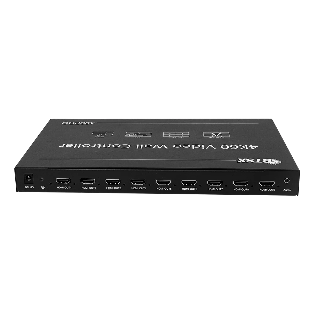4K60 Multi-Window Video Processor 4 Input 9 Output FPGA Hardware 1080P 1200P Output Splicing Wall Controller