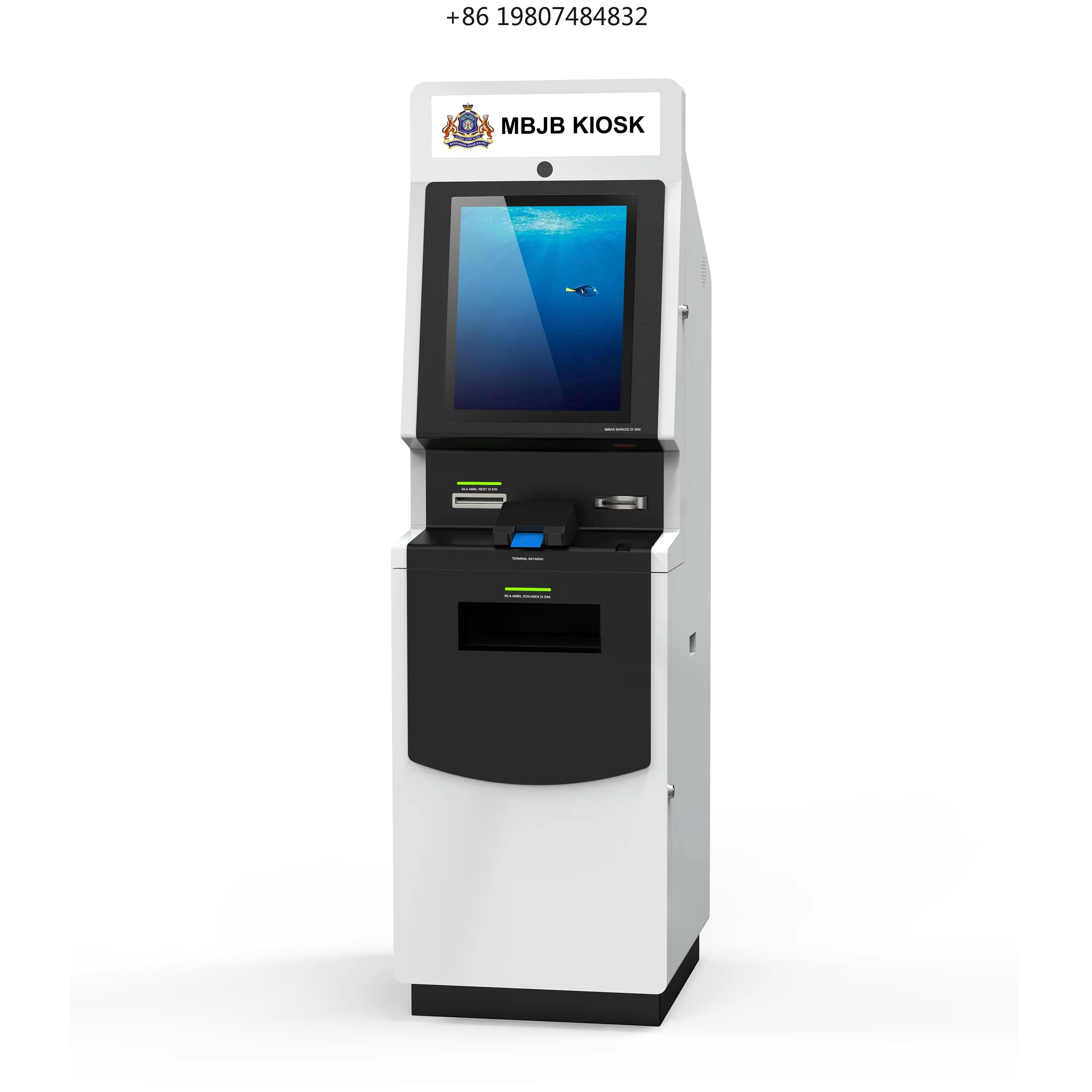 Self- Service A4 Printer Kiosk for Aliexpress, Touch Screen Barcode Reader for Mall/Office/Subway Station