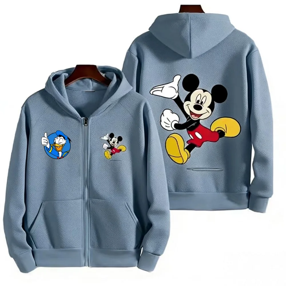 

Disney Fugitive Princess Style Mickey Sweatshirt, Spring And Autumn Thin Design, Air Layer, Unisex Zipper Cardigan