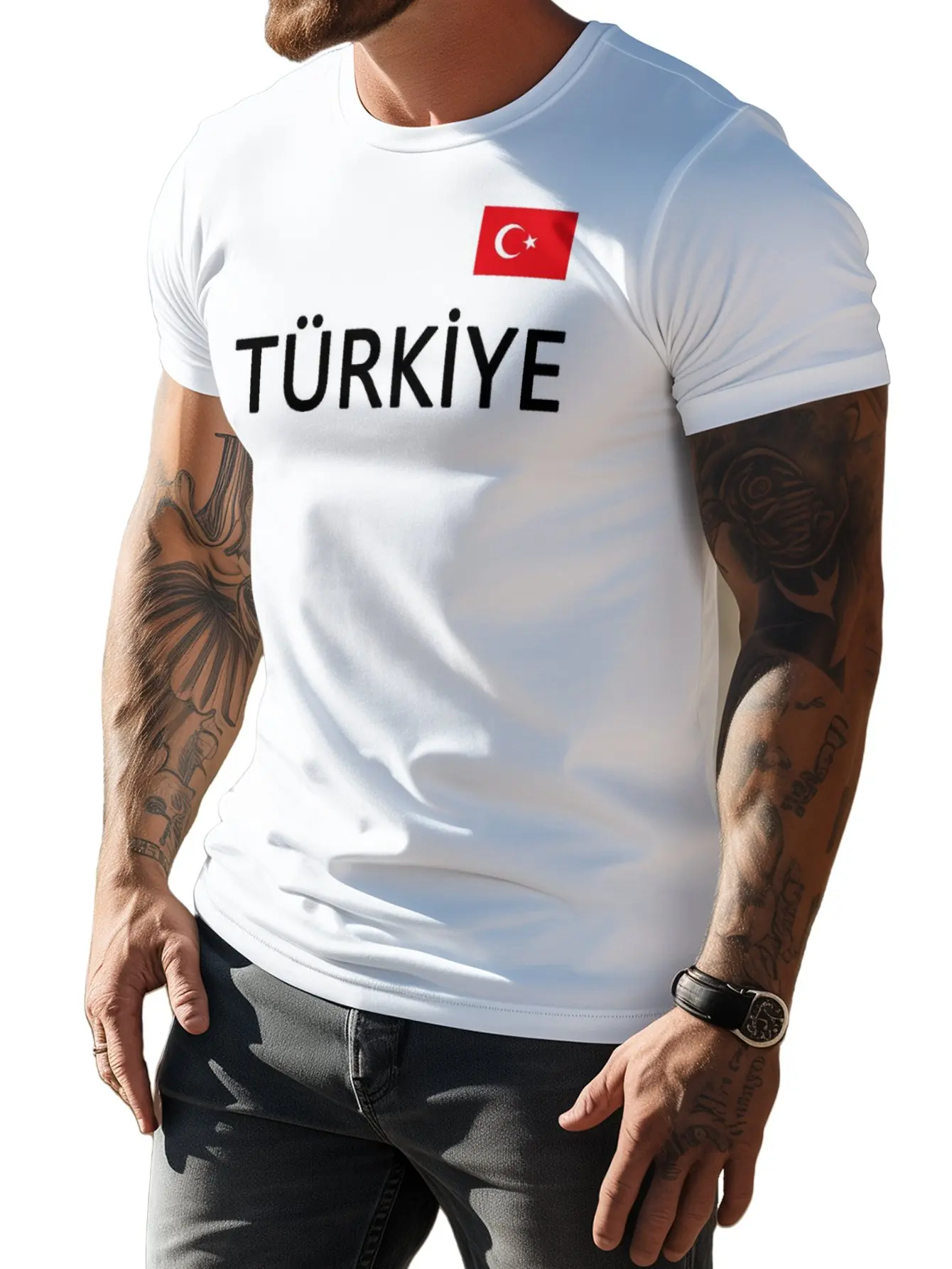 Paris Turkish shooter New Arrival sharpshooter Men\'s T-shirt 2024 TÜRKİYE Short Sleeve Oversized Clothing Graphic Casual Tops