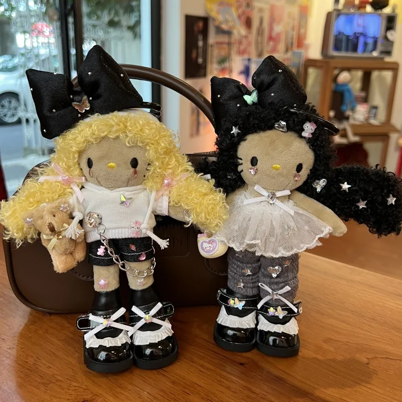 

Милый Couture Edition Kitty с длинными ногами, длинные вьющиеся волосы, плюшевый брелок, мягкая кукла, сделай сам, длинные ножки с бриллиантами, KT