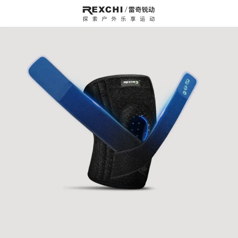 Rexchi Sports Kneecaps Summer Workout Men's Fitness Professional Protective Gear Strap Pressurized Silicone Basketball Knee Cove