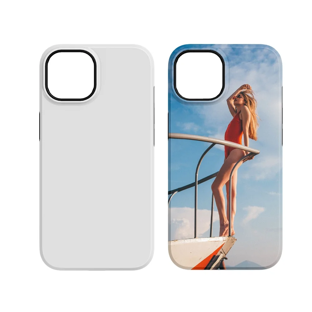 Rock Space Custom 3D TPU PC 2 in 1 Tough Blank Mobile Phone Cover Sublimation Phone Cases