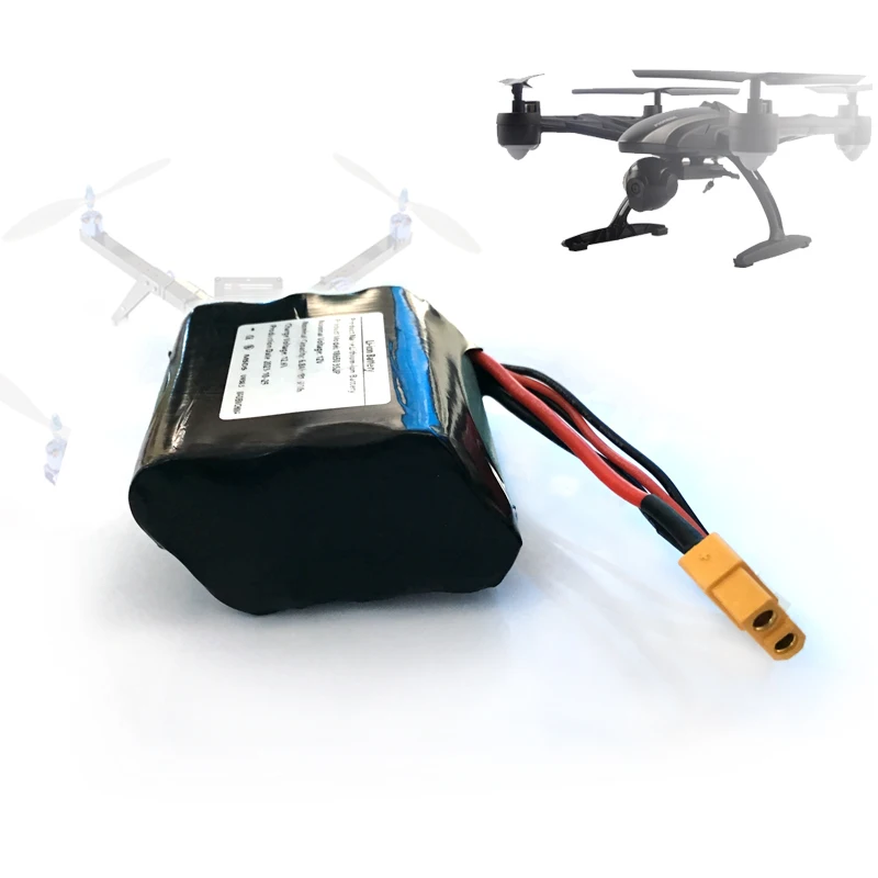 Bateria Li-ion Recarregável para Vários Avião RC, Conector Quadrotor, 3S2P, 12V, 6800mAh, XH2.54 + XT60