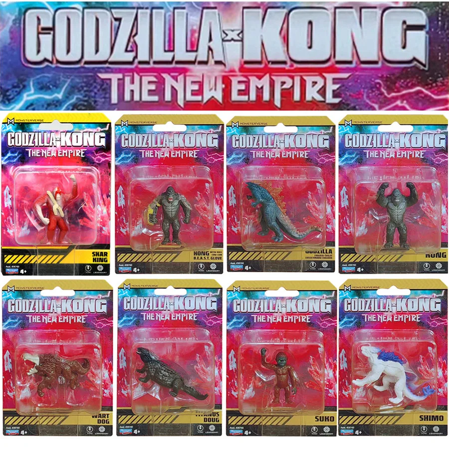 Godzilla Kong New Empire 2024 Action Figure Shimo Suko Doug Skar King Beast Model Collection Boy Kids Birthday Gifts Ornament