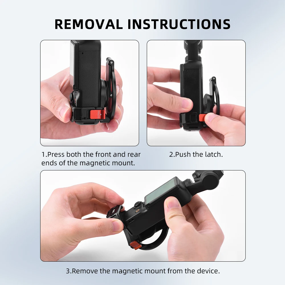 BRDRC Pocket 4 Magnetische Halterung Vlgo Video Live-Streaming Teleprompter-Halterung für DJI Pocket 3 Zubehör Erweiterung Telefonhalter – Detail 19