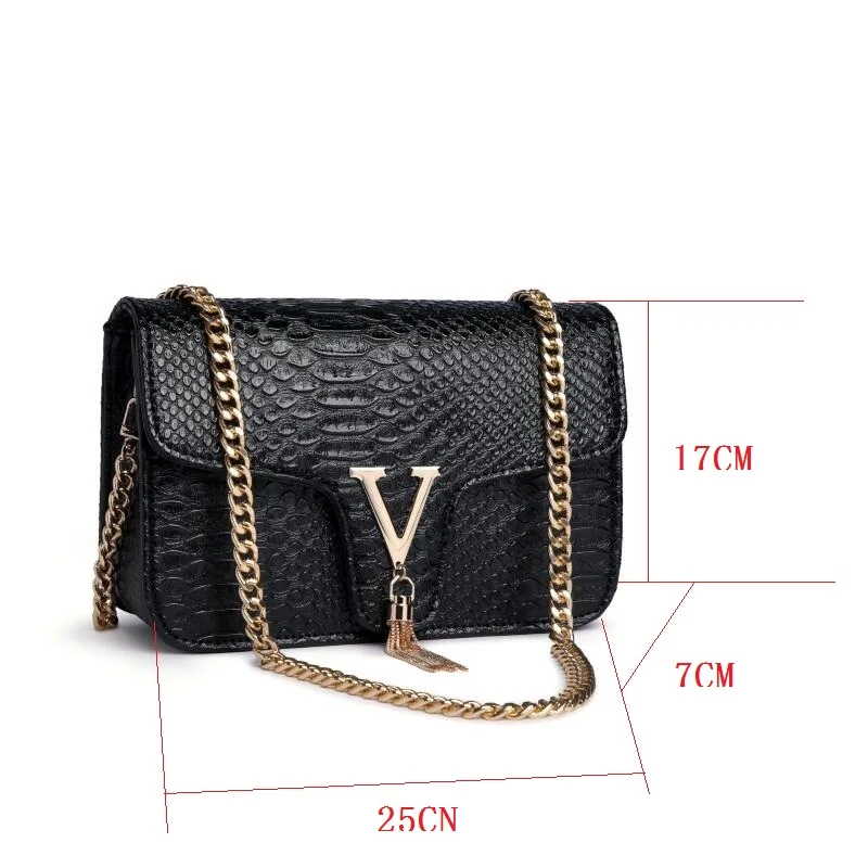 Luxury Handbags Women Bags New Design European Brand Crocodile Chain Shoulder Crossbody Bags For Women Day Clutch Bolsa Feminina