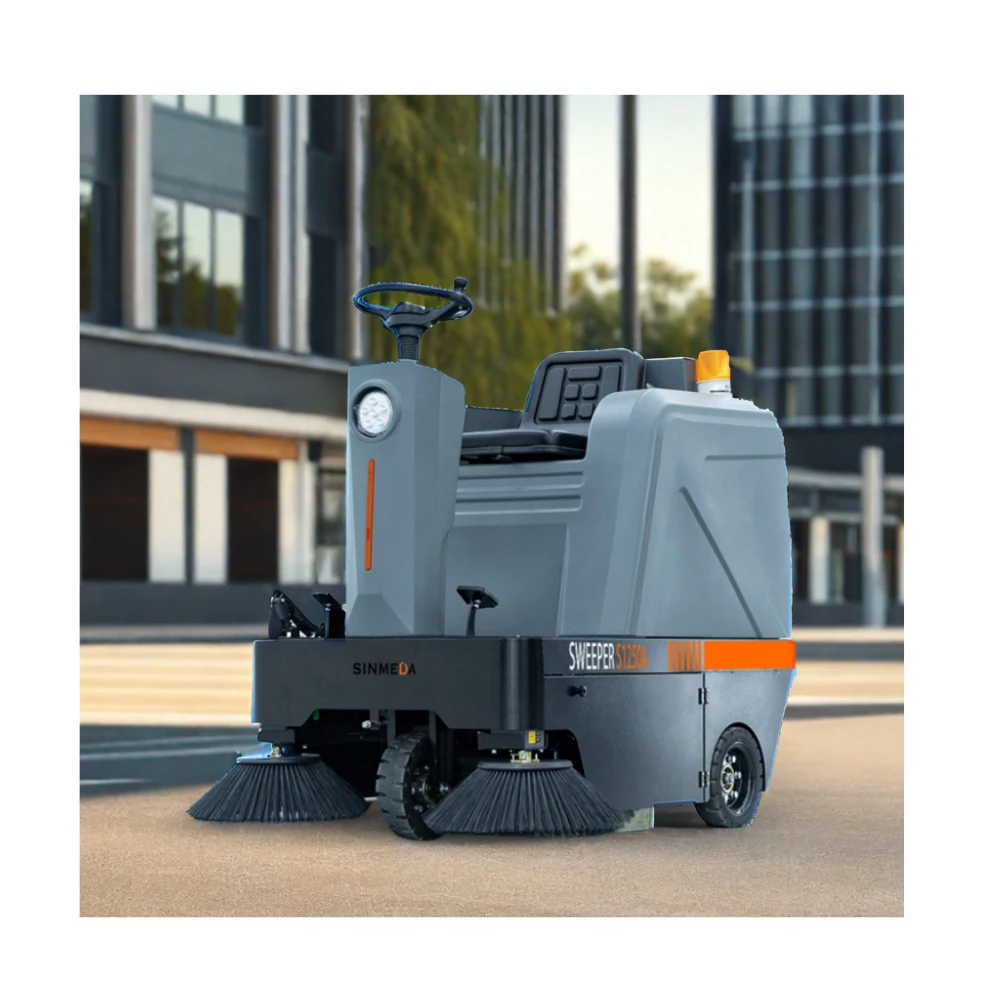 Machine Industrial Use with Floor Sweeper & Plastic Electric Fuel Dual-Brush Automatic & Battery-Powered Ride Sweeper