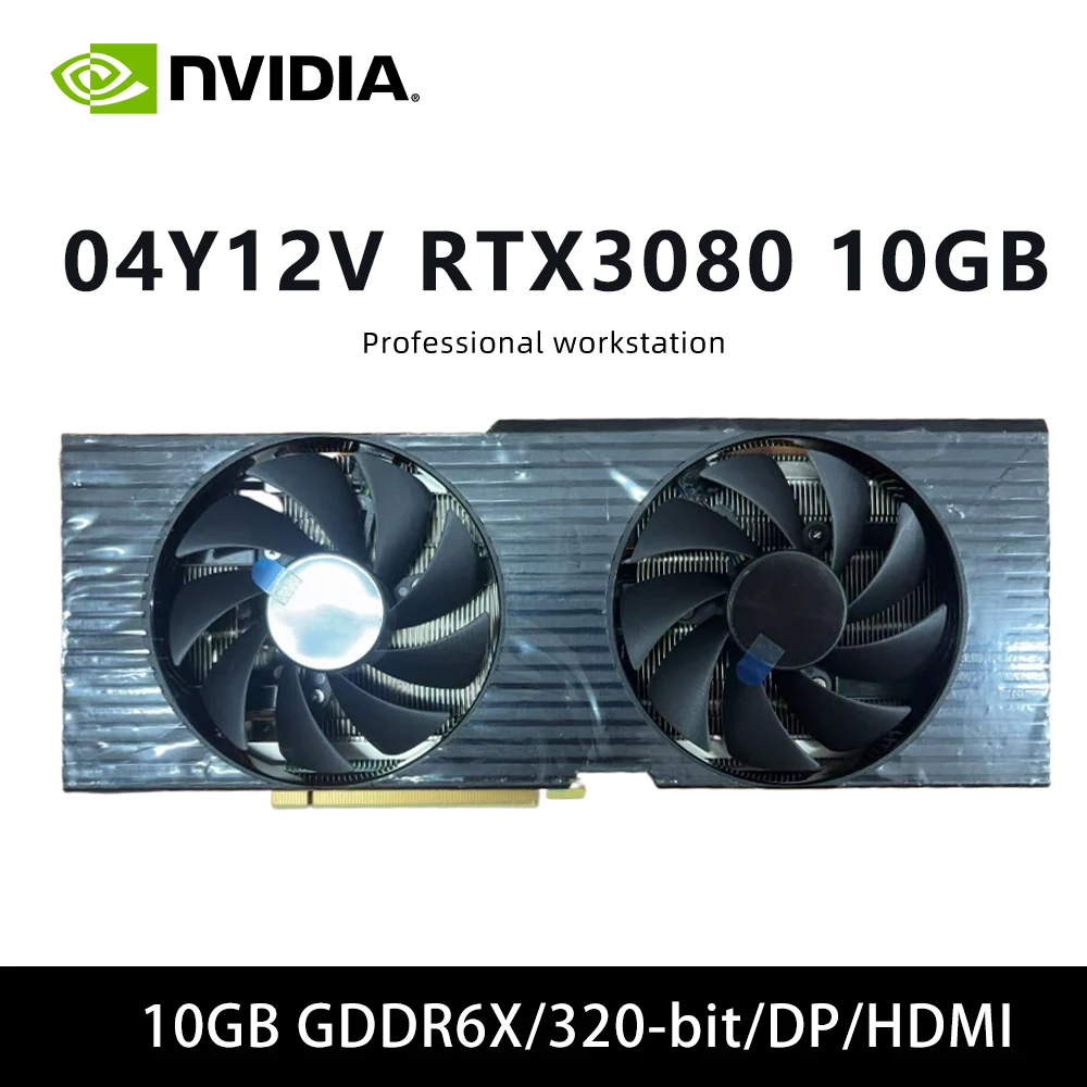 

Видеокарта rtx 3080 04Y12V 10 ГБ GDDR6X 10 ГБ 320 бит для ПК Поддержка HDMI DP PCI Express 4.0 x16 Double Fan placa de Spiel