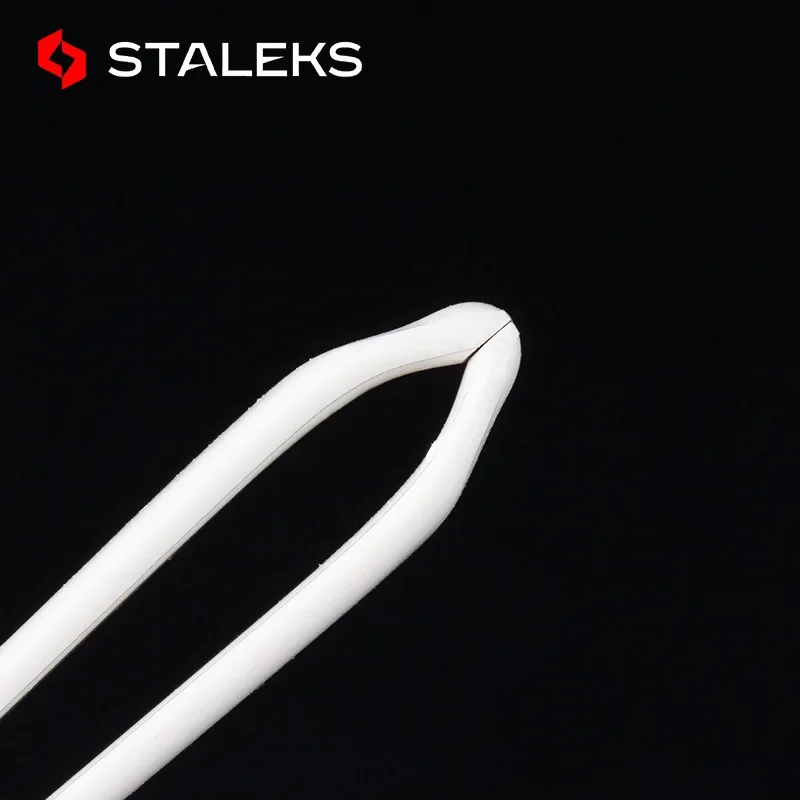 STALEKS TBC-41-4 White New High-quality Eyebrow Tweezers Multifunction Stainless Steel Hair Removal Makeup Tool