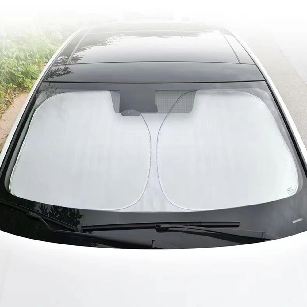 1x Car Windshield Direct Installation Foldable Cover Front Glass UV Block Sun Visor Shield 140 * 80cm Brand New