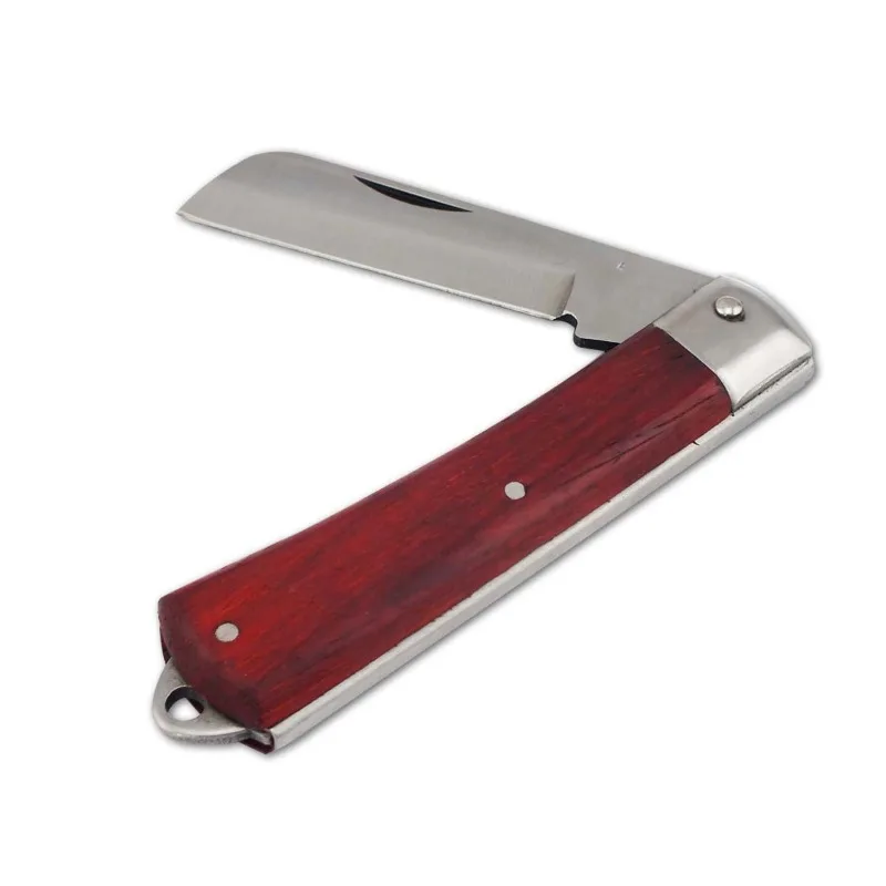 

Manganese steel electrical knife, straight edge 10-225-23/curved edge 10-226 mahogany handle