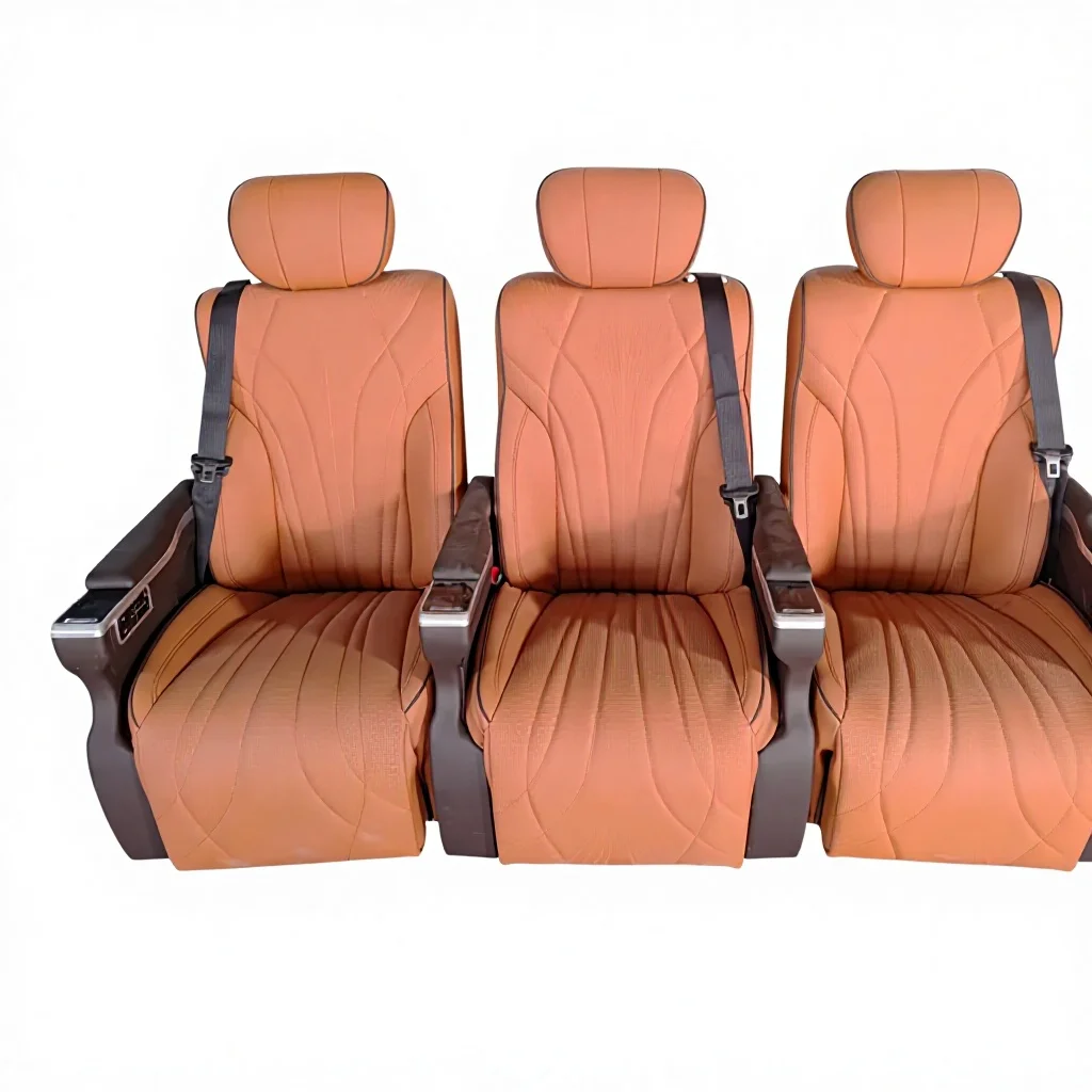 

Electrically adjustable airline car seat with ventilation, modified for increased comfort