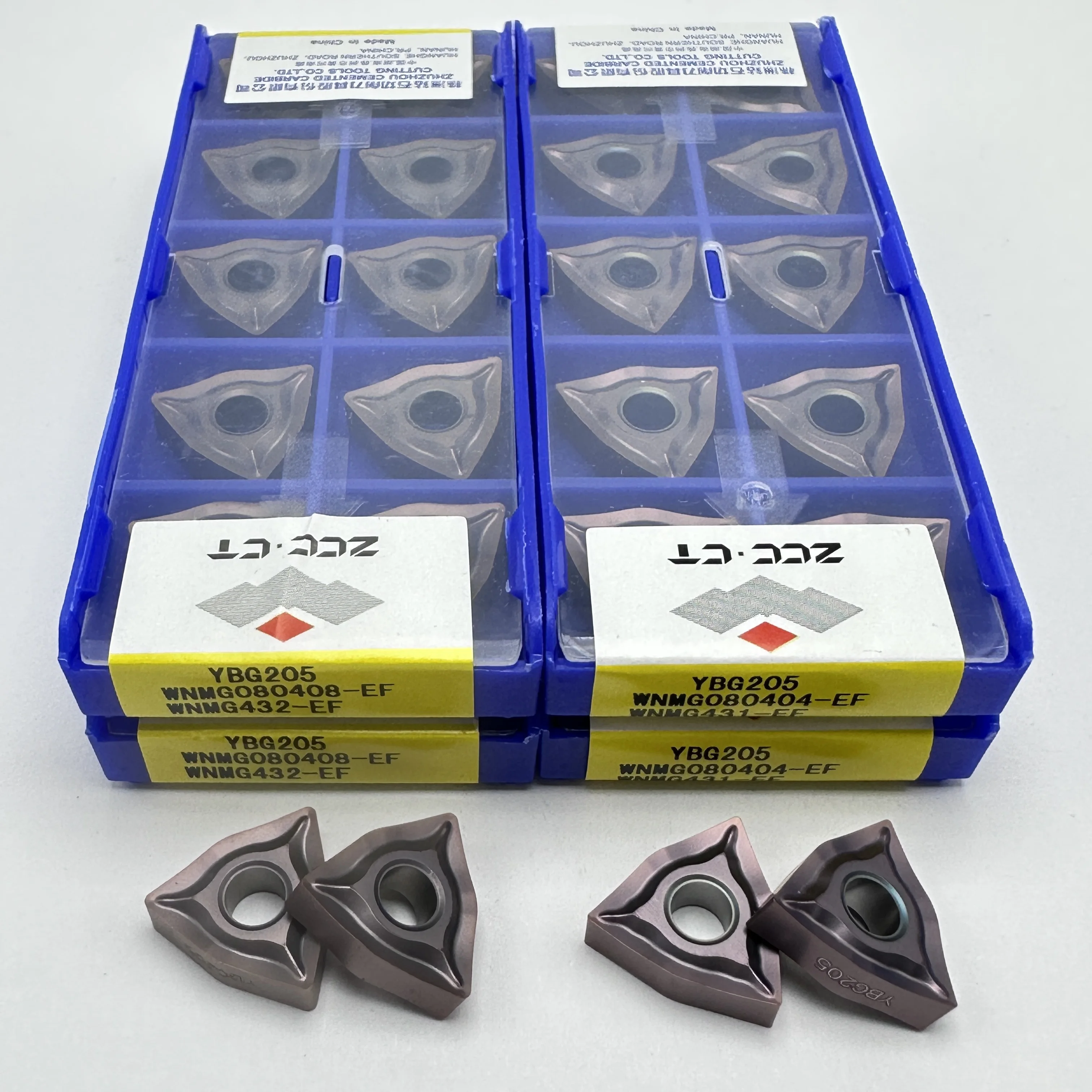 ZCC.CT Original Carbide Insert WNMG080404-EF WNMG080408-EF YBG205 Turning Tools High Quality Turning Steel Parts Processing