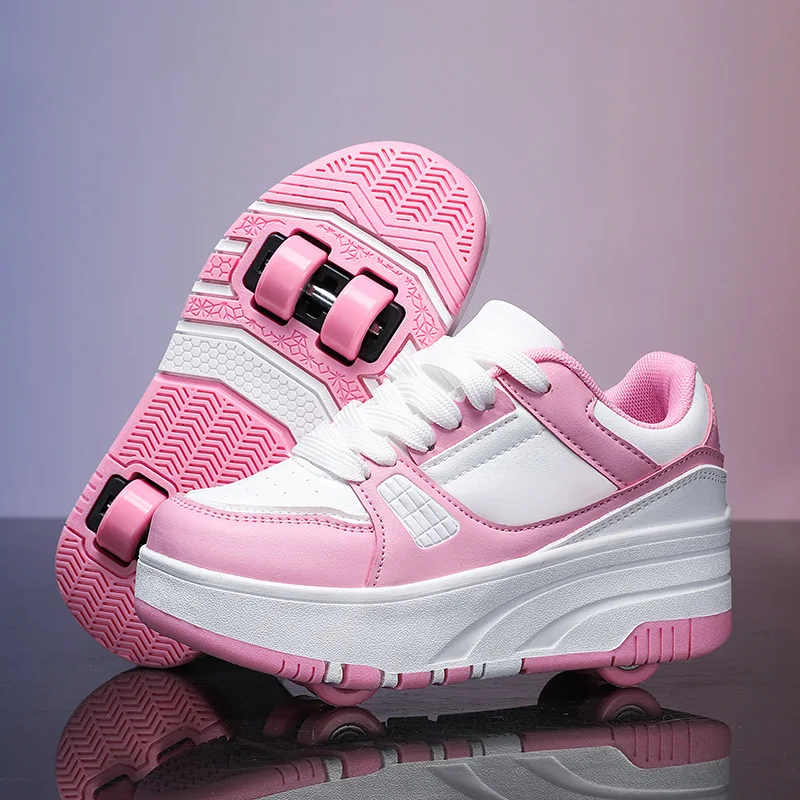 

Студенческая обувь Runaway. Детские четырехколесные коньки. Съемная сверхлегкая обувь для мальчиков и девочек с колесами. Оптовая продажа.