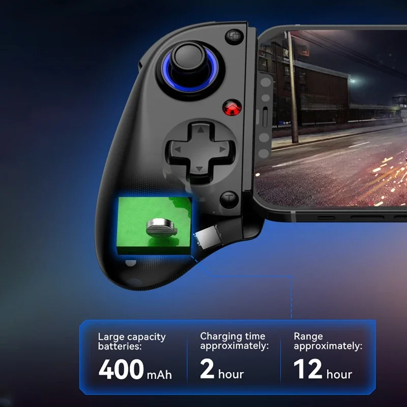 400 mAh Schnelllade-Dehnungs-Wireless-Game-Controller für SWITCH/Android/Apple IOS Tablet für PS3/PS4/XBOX-Game-Spieler