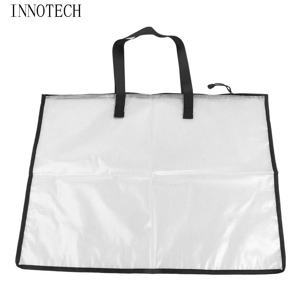 

Sketching Drawing Painting Art Portfolio Bag Large Capacity Transparent Drawing Board Holder Waterproof With Zipper Handle