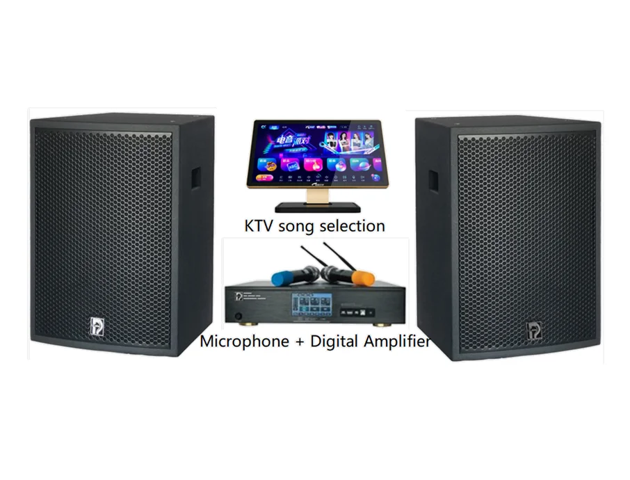 CK12 Professional Home KTV Audio System Set: A Premium 2.1 Coaxial Speaker System For Karaoke And Cinema Effects. OEM / ODM