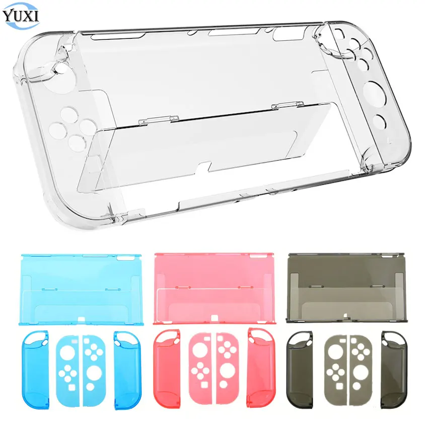 

YuXi Hard Crystal Transparent Clear Shell For Switch NS OLED Protective Flip Case Cover Anti-fall Shockproof Guard