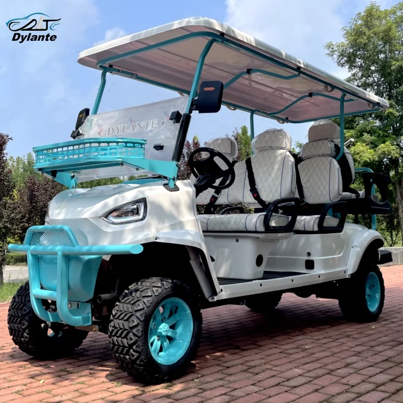 Hot Sale China Factory Made Mini 48V 60V 72V Electric Golf Cart 6 Seats Elegant Appearance Adult Off-Road Hunting Vehicle