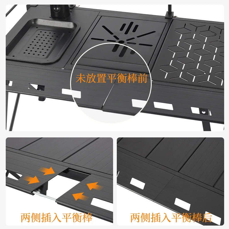 Équipement de camping Table de levage extensible multifonction extérieure IGT