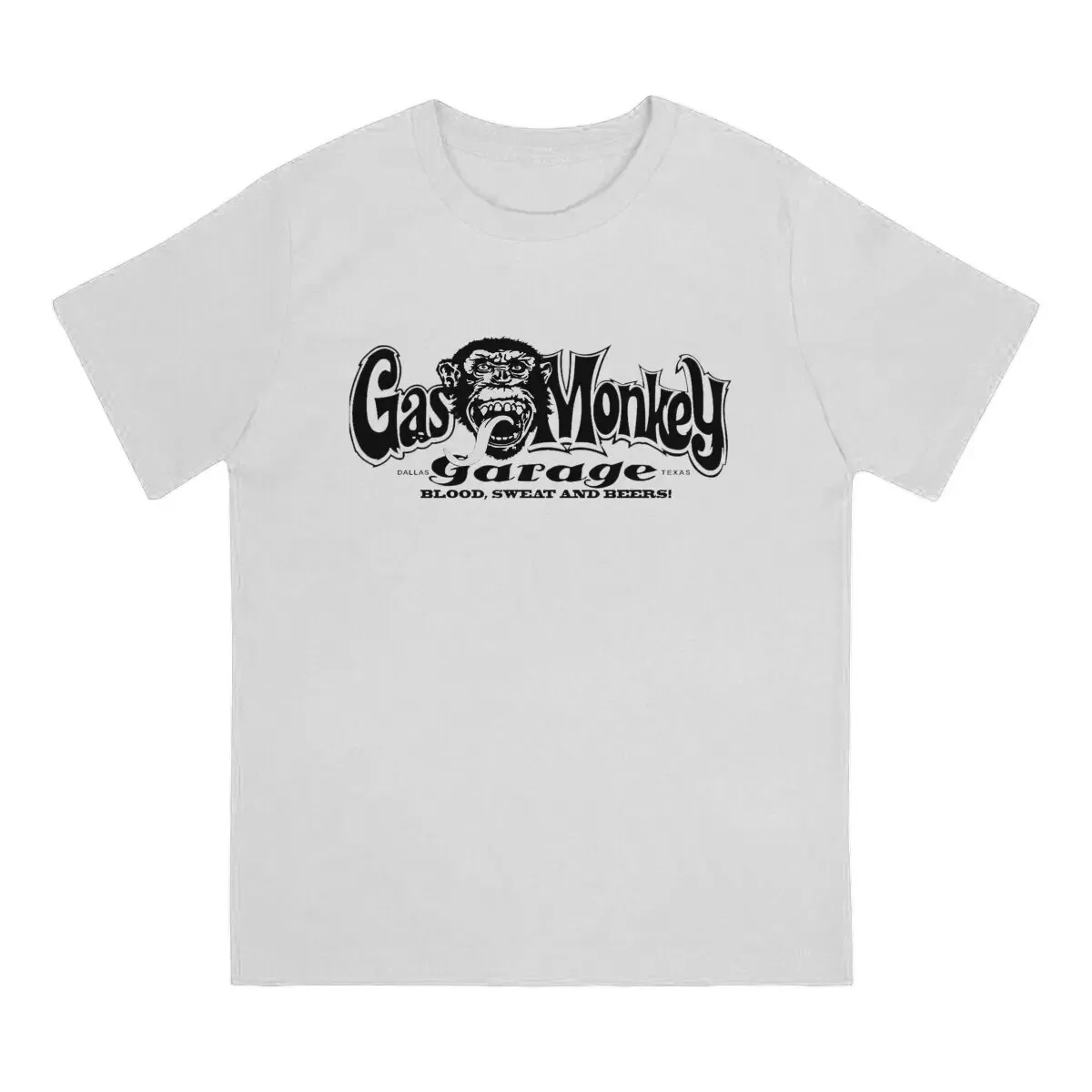 Tops 100% Cotton Leisure Sports Gas Monkey Garage Men's and Women's T-shirts Funny Animal O Neck Short Sleeve Tshirt