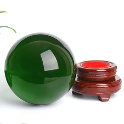 30mm-100mm Green Crystal Ball Asian Rare Obsidian Sphere Crystal Ball Healing Stone Decor Feng Shui Ball