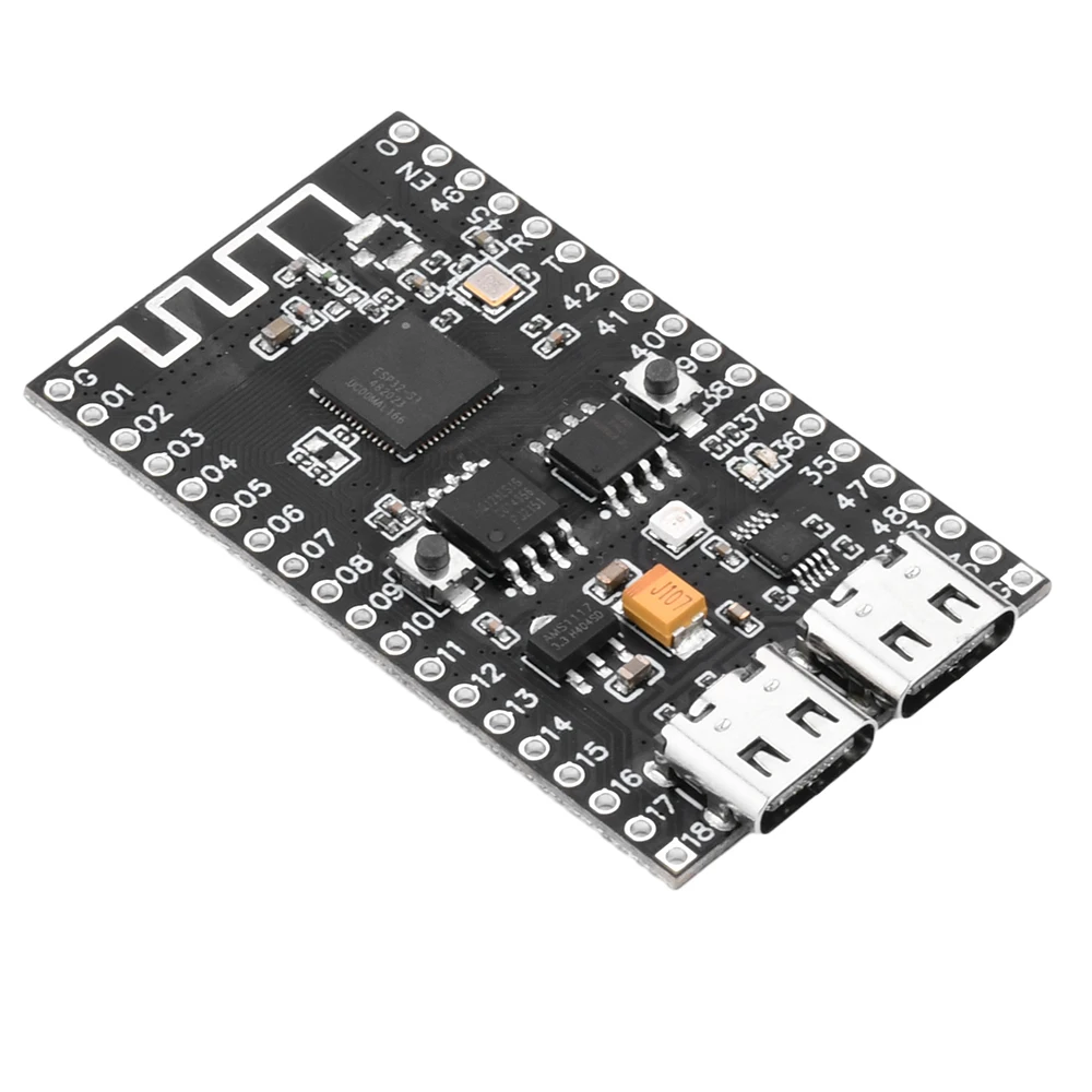 ESP32-S3 papan pengembangan N16R8, untuk Arduino 8MB PSRAM 16MB FLASH dengan WS2812 LED CH340 tipe-c WiFi modul Bluetooth ESP32 S3