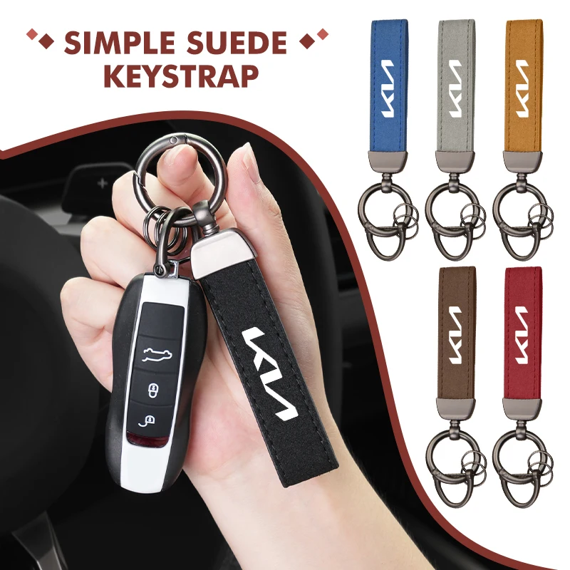 Llavero de cuero con logotipo personalizado para coche, accesorios con hebilla, regalo para KIA K5 K2 Optima Soul Spectra Niro Cadenza Sephia Carens